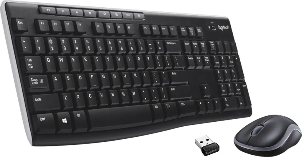 Logitech MK270 Fini les Câbles : Pack Clavier Souris Sans Fil QWERTY Noir