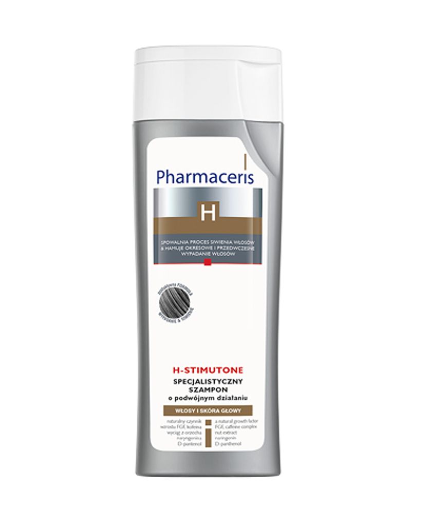 Pharmaceris H-Stimutone Shampoo Doppelwirkendes Produkt Verhindert Das Vergrauen Der Haare Und Stimuliert Haarwuch 250 ml