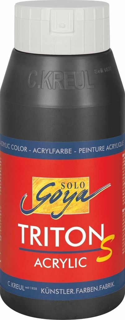 KREUL Acrylfarbe SOLO Goya TRITON S schwarz 750ml Flasche Produktbild 
