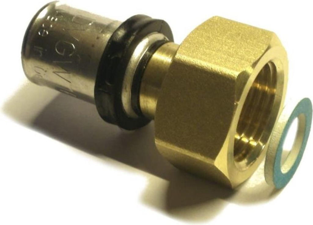 3 x THPRESS Pressfitting Verschraubung mit IG Überwurfmutter, Größe 26x3 - Gewinde 3/4" (Pack à 3 St