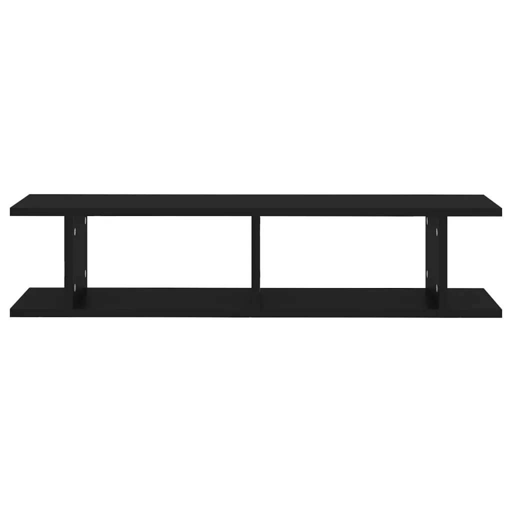 Scheda Tecnica Mensole 90x18x20 cm Nere - The Living Store 2 Pezzi - 5