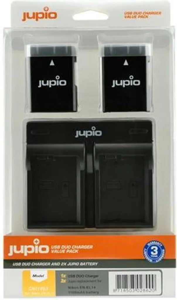 Batterie EN-EL14A x2 et Chargeur USB Double pour Voyage et Photographie
