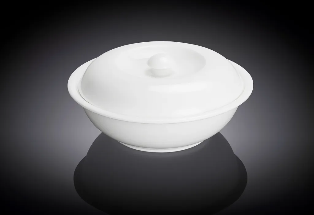 Bol de service 1700ml en porcelaine avec couvercle - Bol Wilmax 26cm
