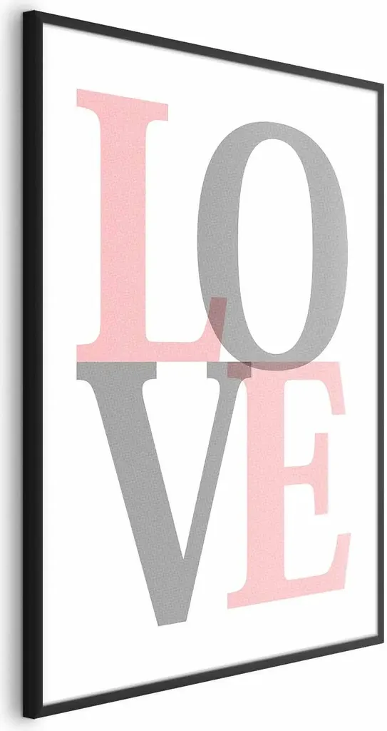 Poster Amore Grigio 40x60 Cornice Nera - Il Must-Have Home Decor