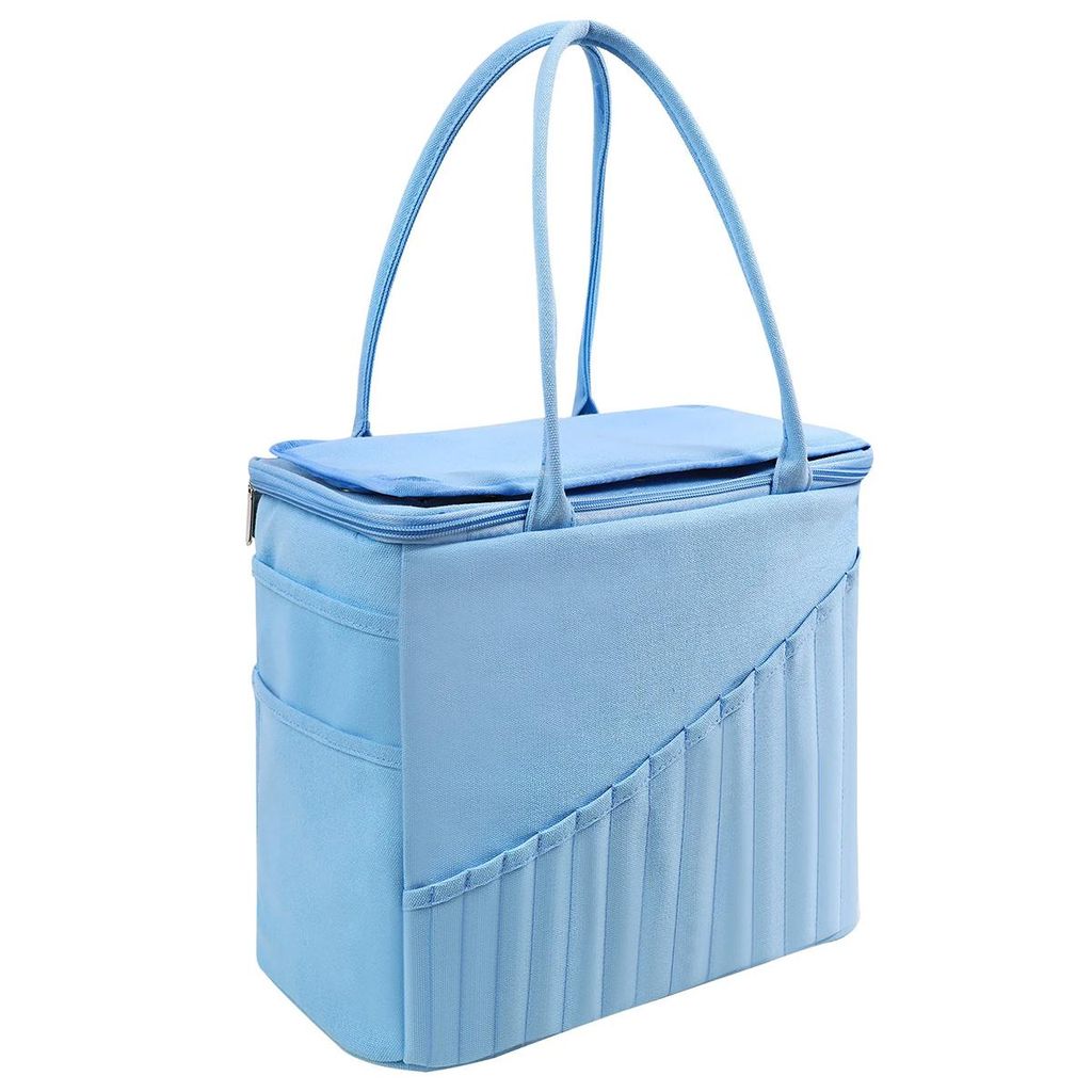 Großer Garnaufbewahrungsbeutel, Häkel Garn Aufbewahrungs Tasche, Garn Organizer Tasche 16L, Strick-/Häkeln Wolltasche, Hellblau