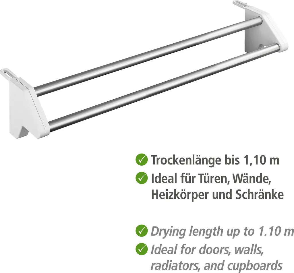 Séchoir de radiateur pour petit appartement gain de place longueur 60cm