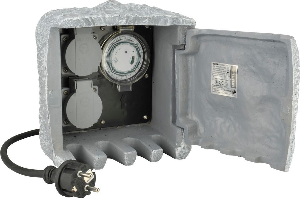 UNITEC Steckdosenverteiler 2-fach mit Zeitschaltuhr Produktbild 