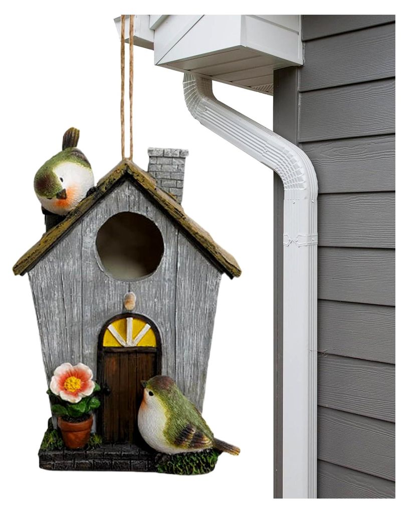 Kolibri Nistkästen für die Außenaufstellung, Vogelhaus mit Regenschutz und abnehmbarem Stopfen - Nistbox für Nymphensittiche, für Tierliebhabe...