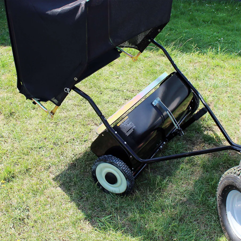 Balayeuse Tractée 120 cm à Grande Capacité 415L et Roues Robustes