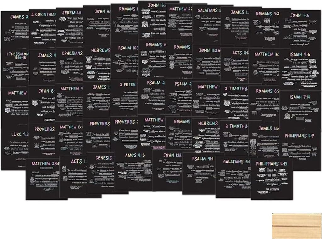 52 Bibelverskarten mit Ständer, Mini-Bibelverskarten, inspirierende Gebetskarten, Aktivitätenkarten der katholischen Kirche für christliche Frau...