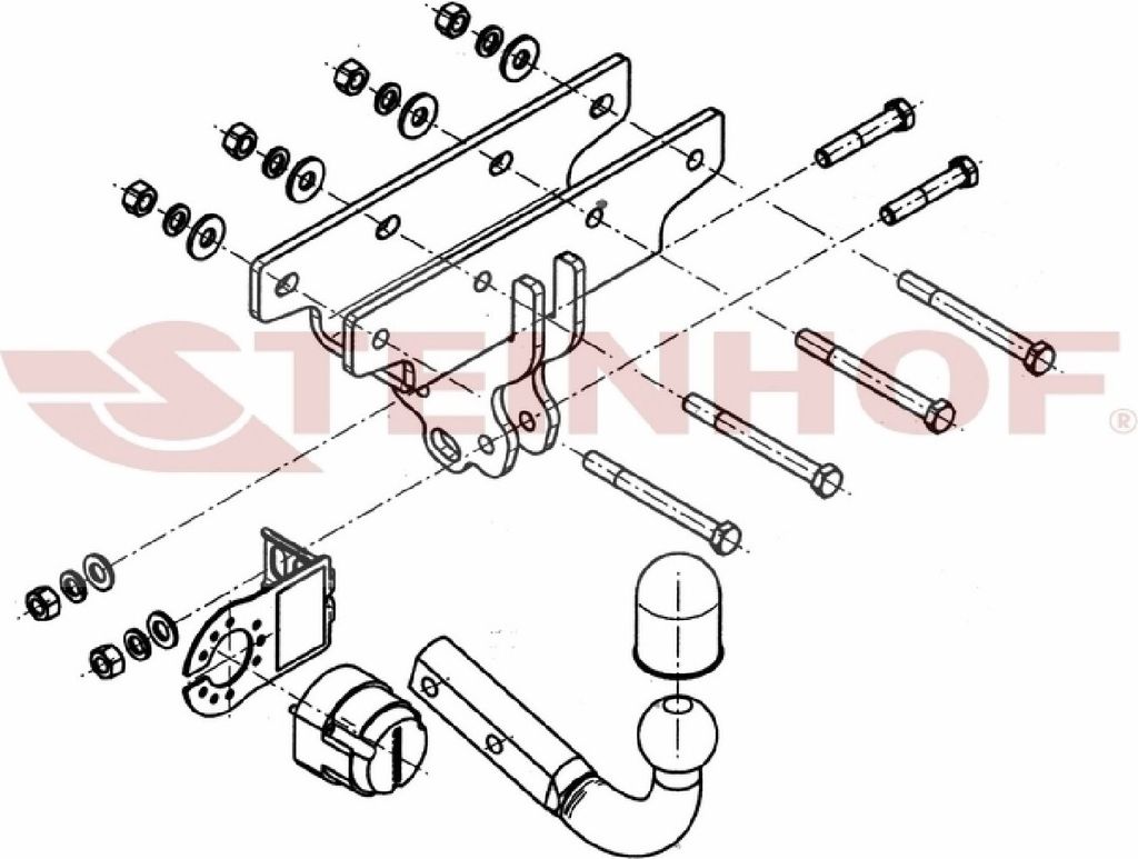 Z546810 Anhängerkupplung passend für JEEP Wrangler 04/2007-2018 starr