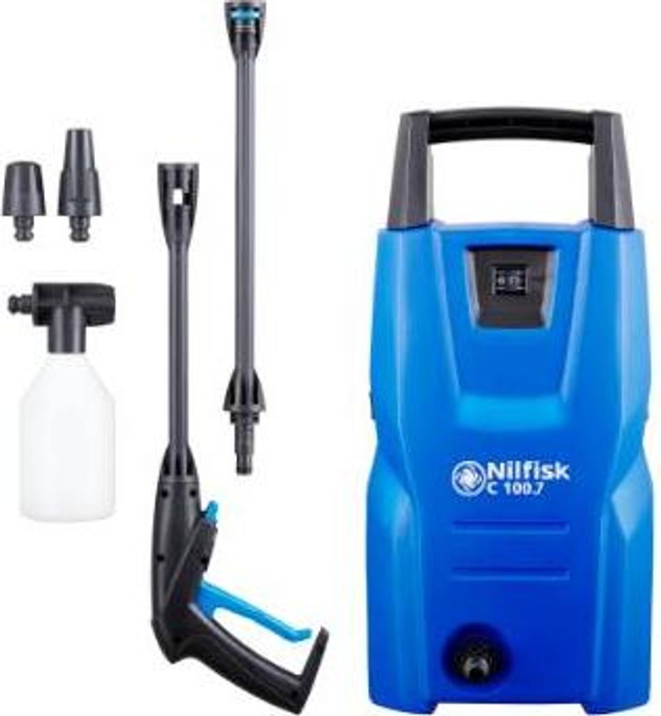 Nilfisk 128470902, Senkrecht, Elektro, 5 m, 5 m, Blau, Schwarz, Aluminium