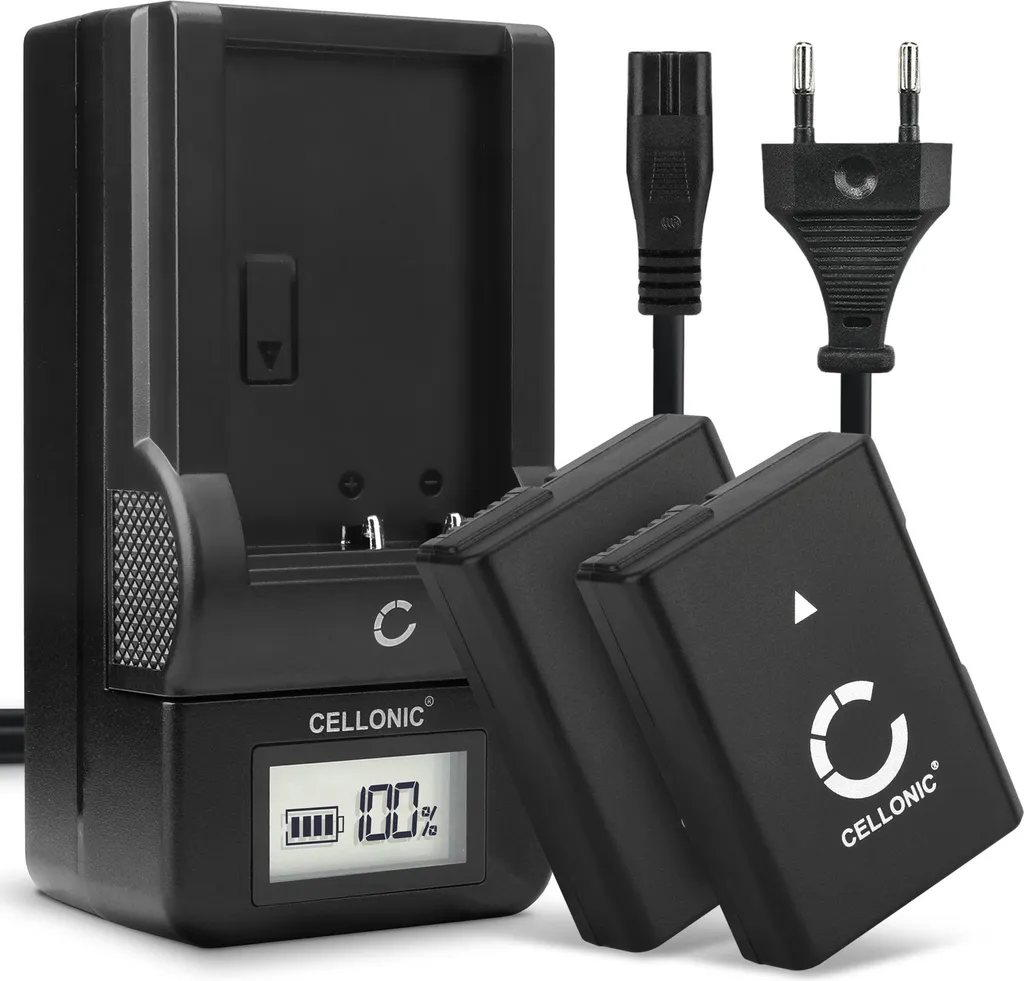 Batteria Nikon EN-EL14 Compatibile CELLONIC + Caricatore Doppio LCD