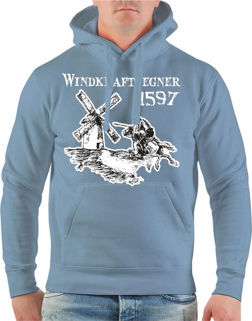 Herren Kapuzenpullover Windkraftgegner 1597