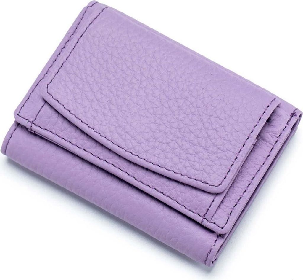 kleine Geldbörse Damen mit Münzfach Echtleder Geldbeutel Damen Mini Portemonnaie mit RFID Schutz Kreditkartenetui für Frauen Mädchen