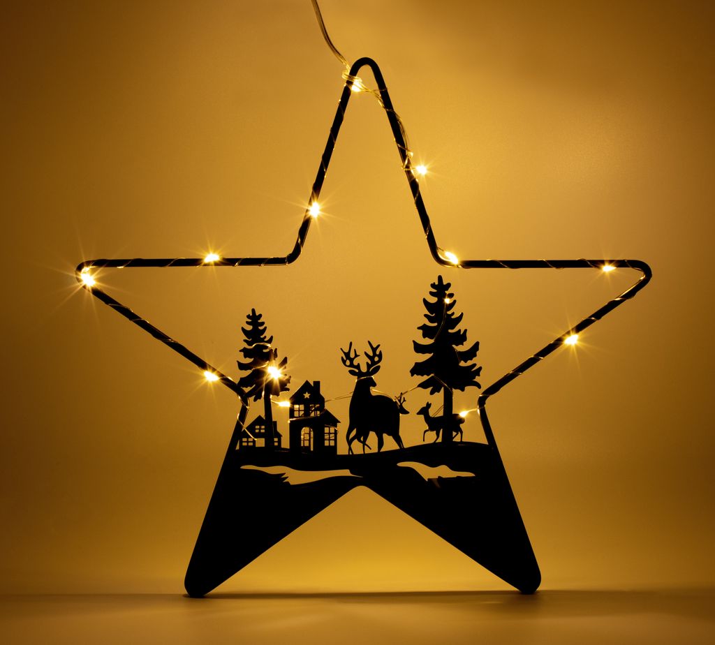 Rostiger Metall-Stern Deko, Groß 45x8x43 Cm | Weihnachts- & Gartendeko | Wetterfest Für Draußen