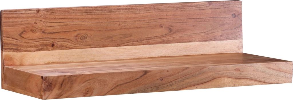 tinkaro Wandregal eckig DAFNE Massiv-Holz Akazie Holzregal Braun