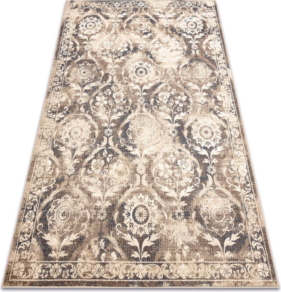 Teppich Wolle NAIN Ornament vintage 7601/50977 beige / dunkelblau beige 120x170 cm