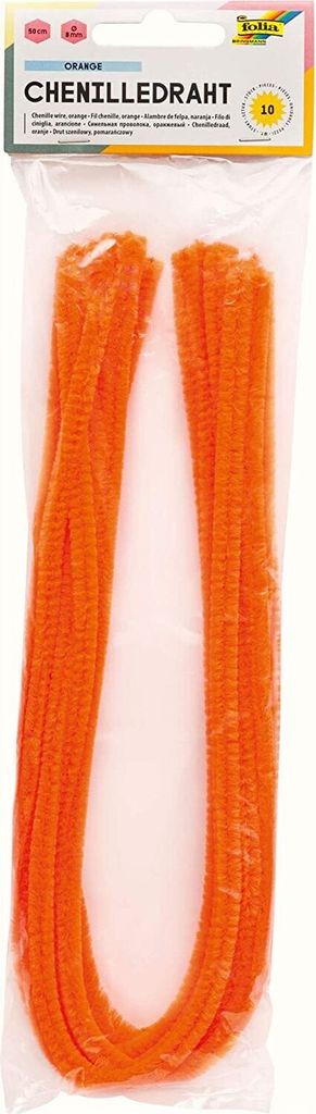 folia Fil chenille (cure-pipe) orange 10 pièces Image du produit 