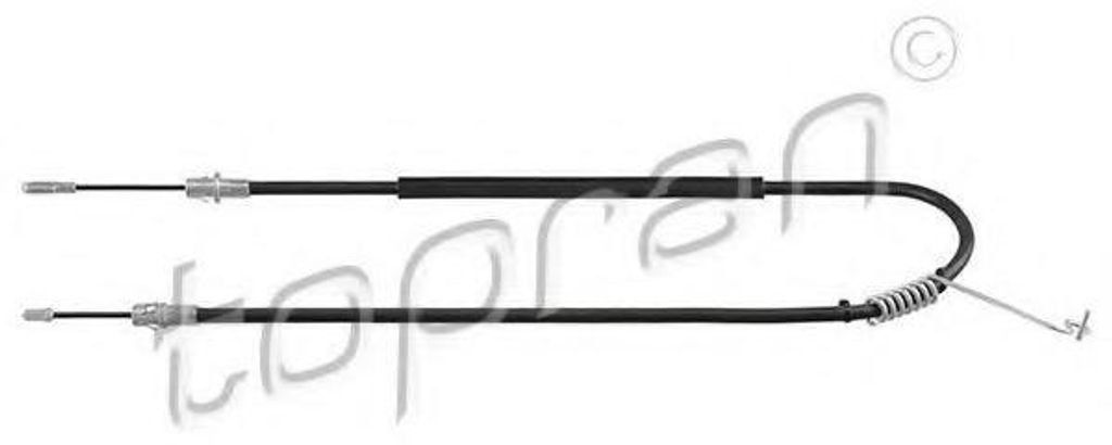 TOPRAN Handbremsseil Seilzug Feststellbremse für FORD Transit Mk6 Pritsche / Fahrgestell (V347, V348, FM, FN, FF) Hinten Rechts 304 669