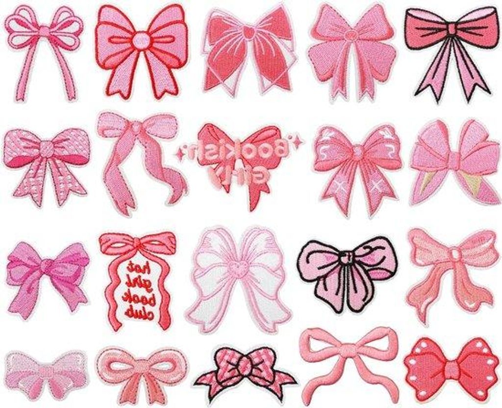 Eisen-Aufnäher, 20er-Set, bestickte Accessoires im Girly-Stil