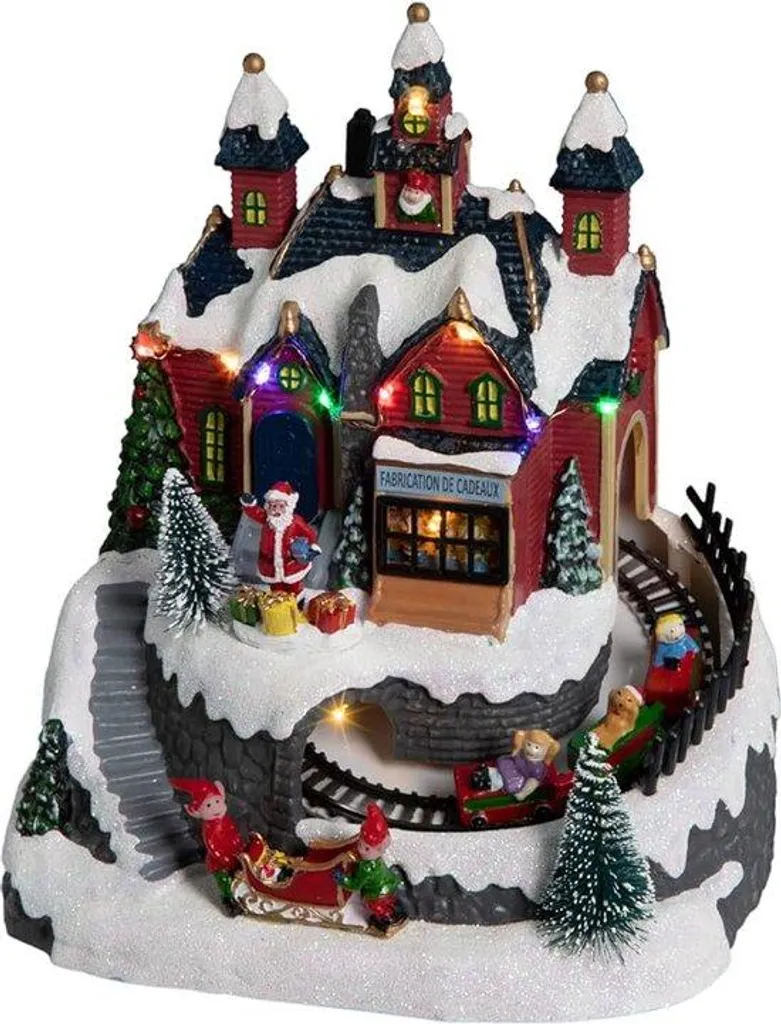 Vaisselle de Noël base rouge et or avec décorations assorties 24pcs