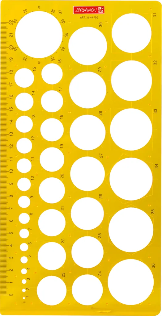 Trace-Cercles Géométrique Orange en Lot de 10 Pièces pour Dessin