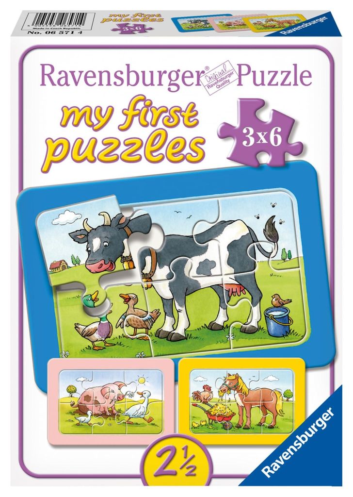 Ravensburger my first puzzles 3 x 6 pièces Bons amis des Image du produit 