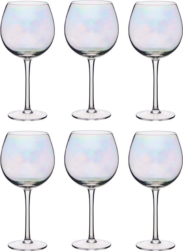 6er Set Weingläser BARCRAFT IRIDESCENT für 500ml bunt irisierend KitchenCraft