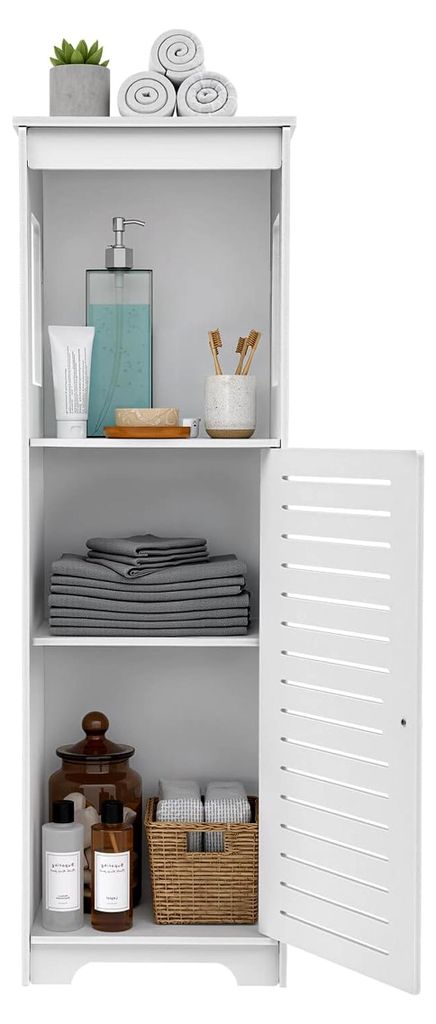 Schmaler Badezimmerschrank & Toilettenschrank 28x25x90 cm - Produktbild 