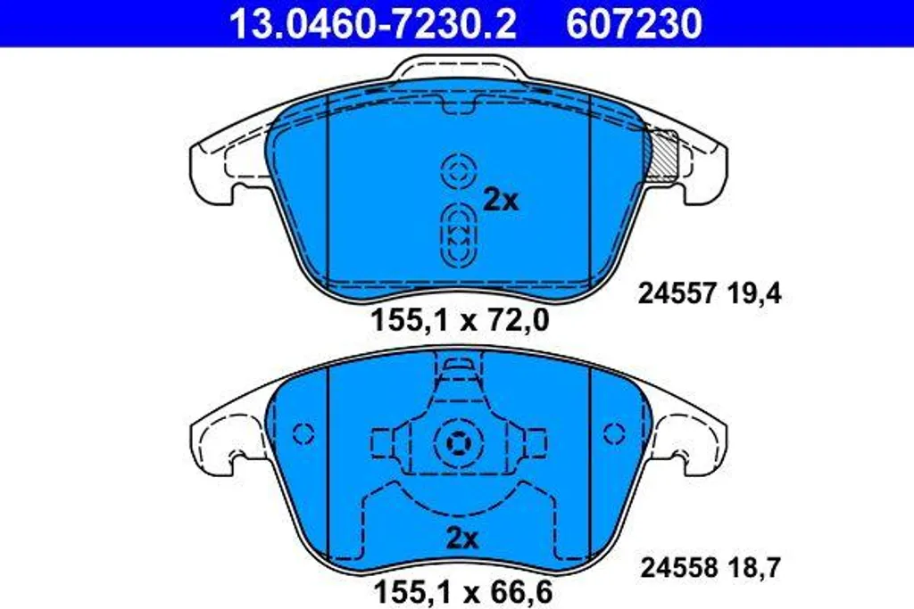 Plaquettes de Frein Avant pour Peugeot 207 208 308 et Citroën C4 DS4 DS5