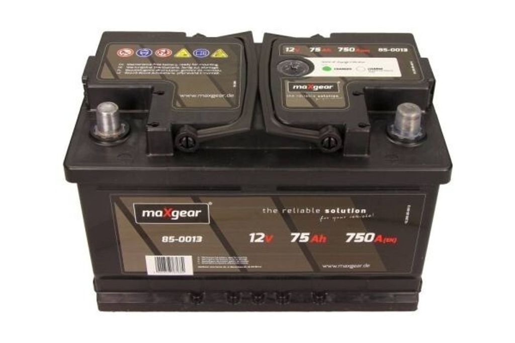 MAXGEAR Starterbatterie 12V 75Ah 750A/EN LB3 Batterie