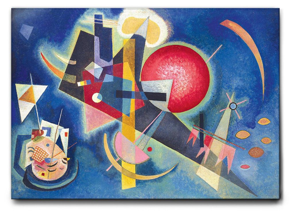 Giallobus - In Blau - Vassily Kandinsky - 70L x 50B cm - Bild - Leinwand mit Standardrahmen