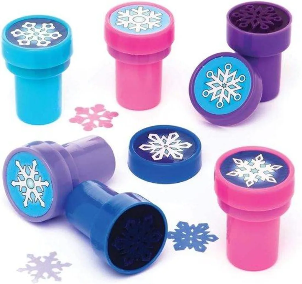 Kit tampons de Noël enfant 10 pièces et autocollants de décoration