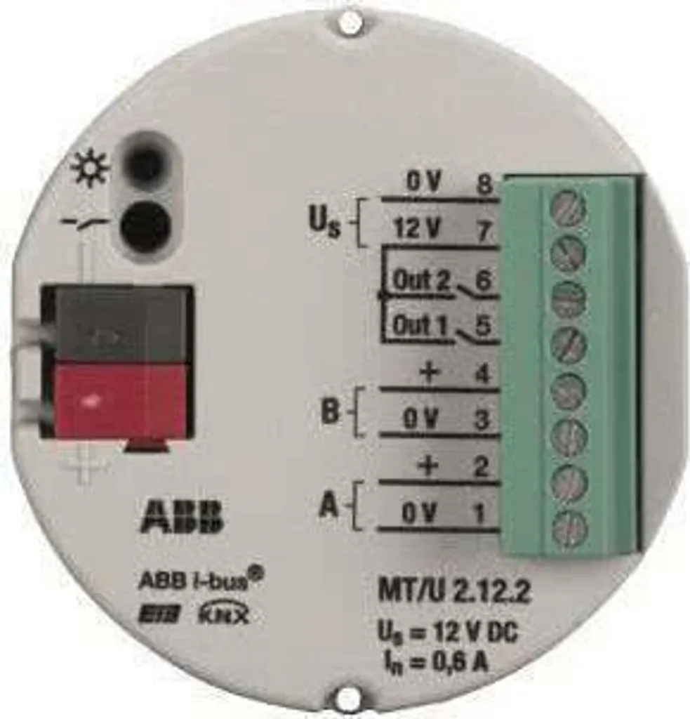 Terminal de sécurité double KNX MT/U 2.12.2 ABB pour surveillance de zone