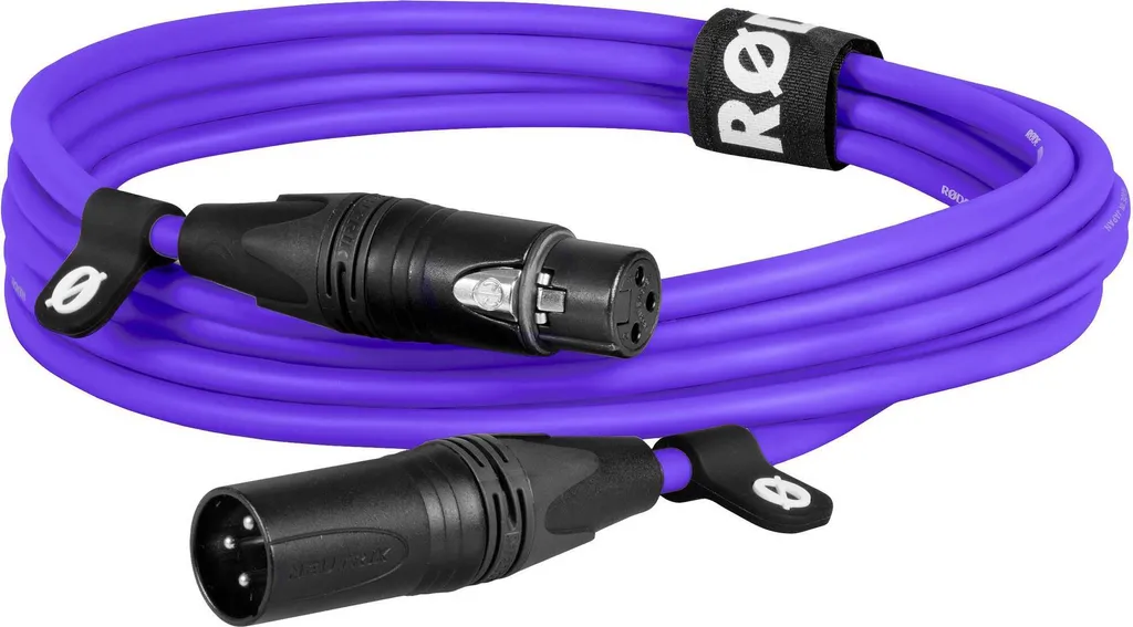 RODE XLR3M-PU Viola | Cavo XLR 3m Alta Fedeltà con Garanzia RODE