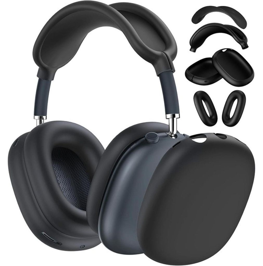 INF AirPods Max 2 Silikonhülle 10.5cm x 8.5cm x 2cm 4-teilig Reiseschutz Schwarz