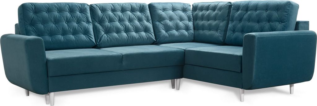 Robin Linda Ecksofa mit Schlaffunktion 2X Bettkasten Kissen Sofa L-Form Schlafsofa Freistehende Eckcouch Schlafcouch Wohnzimmermöbel Wohnlandschaf...