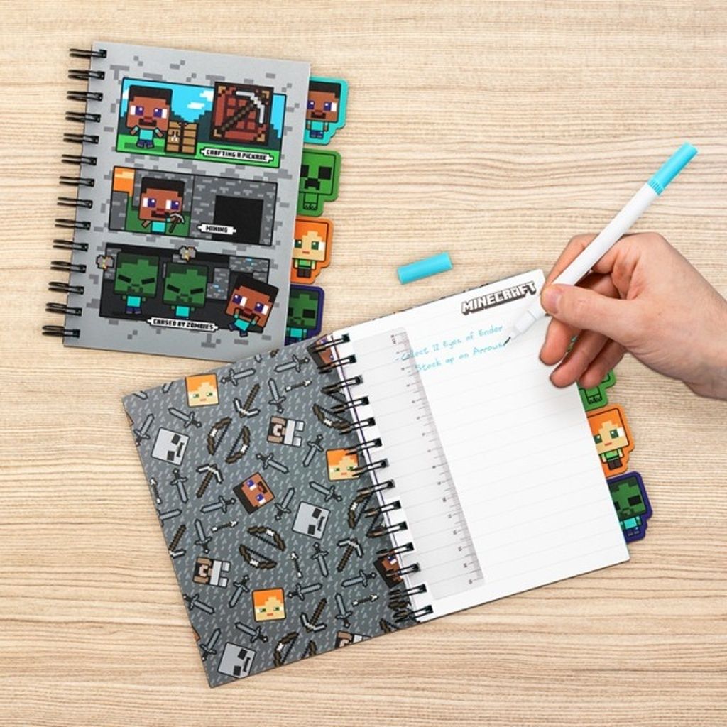 Minecraft-Notizbuch mit Trennblättern