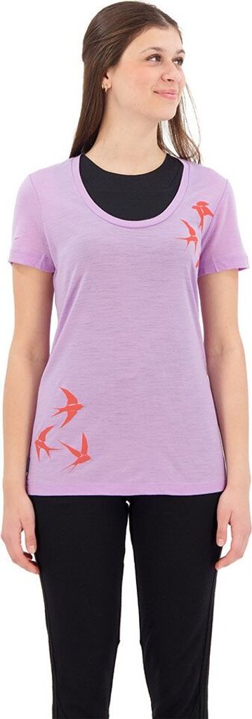 Icebreaker Tech Lite Ii Scoop Shapes Merino Kurzarm-t-shirt Lila XS Frau Lila XS
