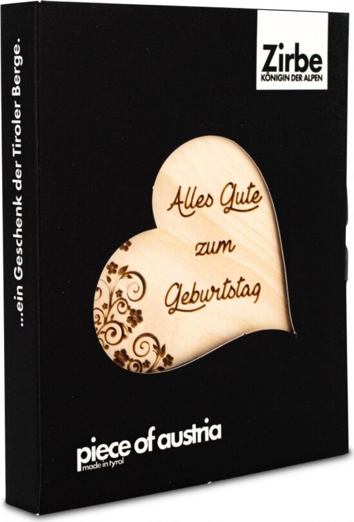 Zirbenherz Mini Alles Gute zum Geburtstag