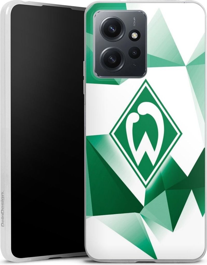 DeinDesign Slim Hülle für Xiaomi Redmi Note 12 4G Silikon Case Ultra Dünn Handyhülle Offizielles Lizenzprodukt SV Werder Bremen Tarnmuster