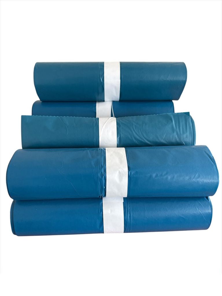 RESCH Gartensack 250Stk Müllsäcke blau, reißfest &wetterfest Mülltüte, alle gängigen Abfallständer, 120 l, Müllsack, für alle Abfalleimer ...