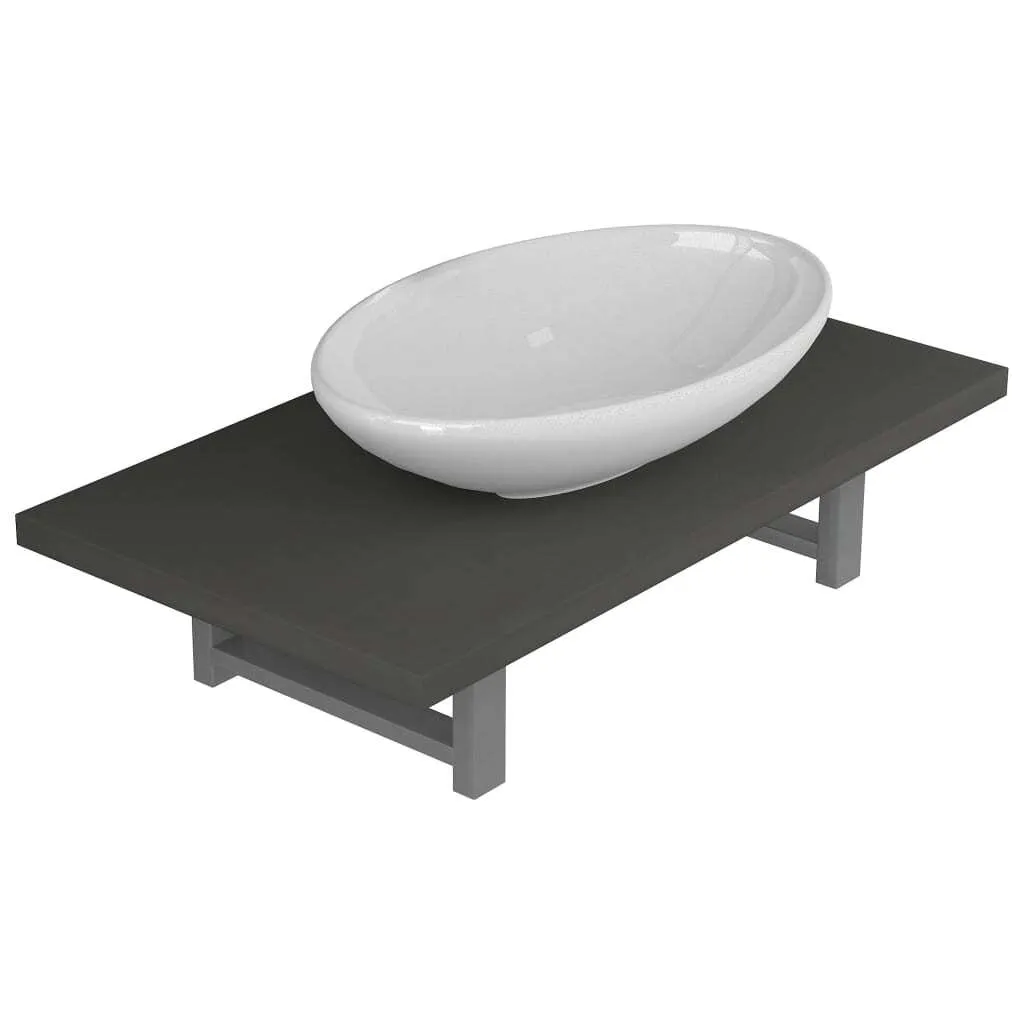 Arredo Bagno Vetroceramica Grigio 2 Pezzi: Design Contemporaneo Online