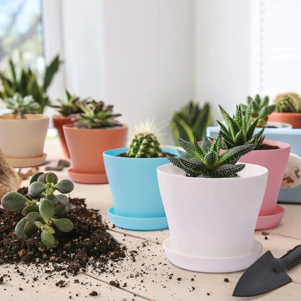 Pots de culture couleur bonsaï avec égouttoirs intégrés pour fleurs