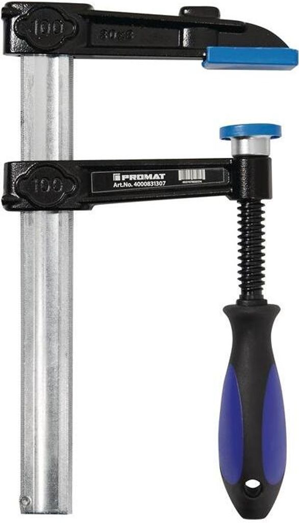 Temperguss-Schraubzwinge Spann-W.1000mm A.120mm 3K-Griff 35x11mm PROMAT