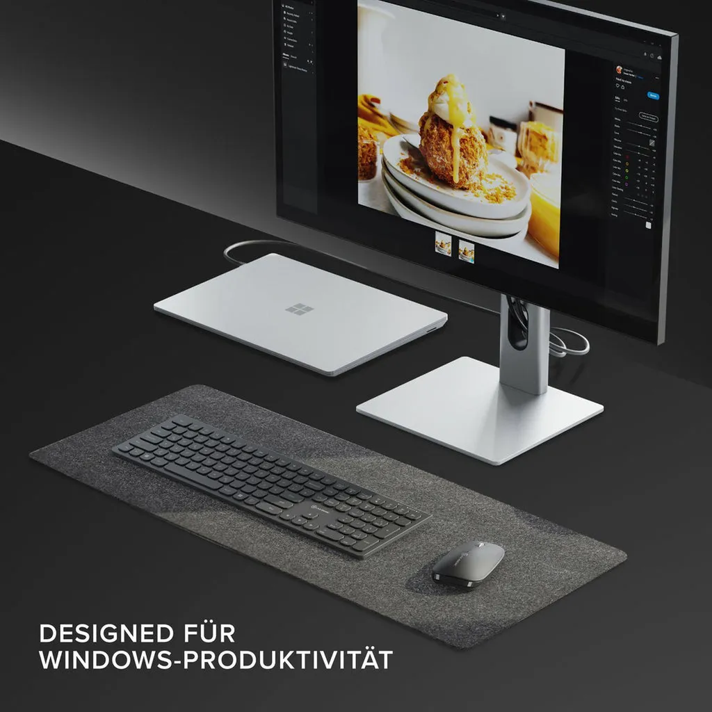 ALOGIC ASKBT3WC-DE Ensemble Clavier Souris Sans Fil RF Bluetooth Noir - 6