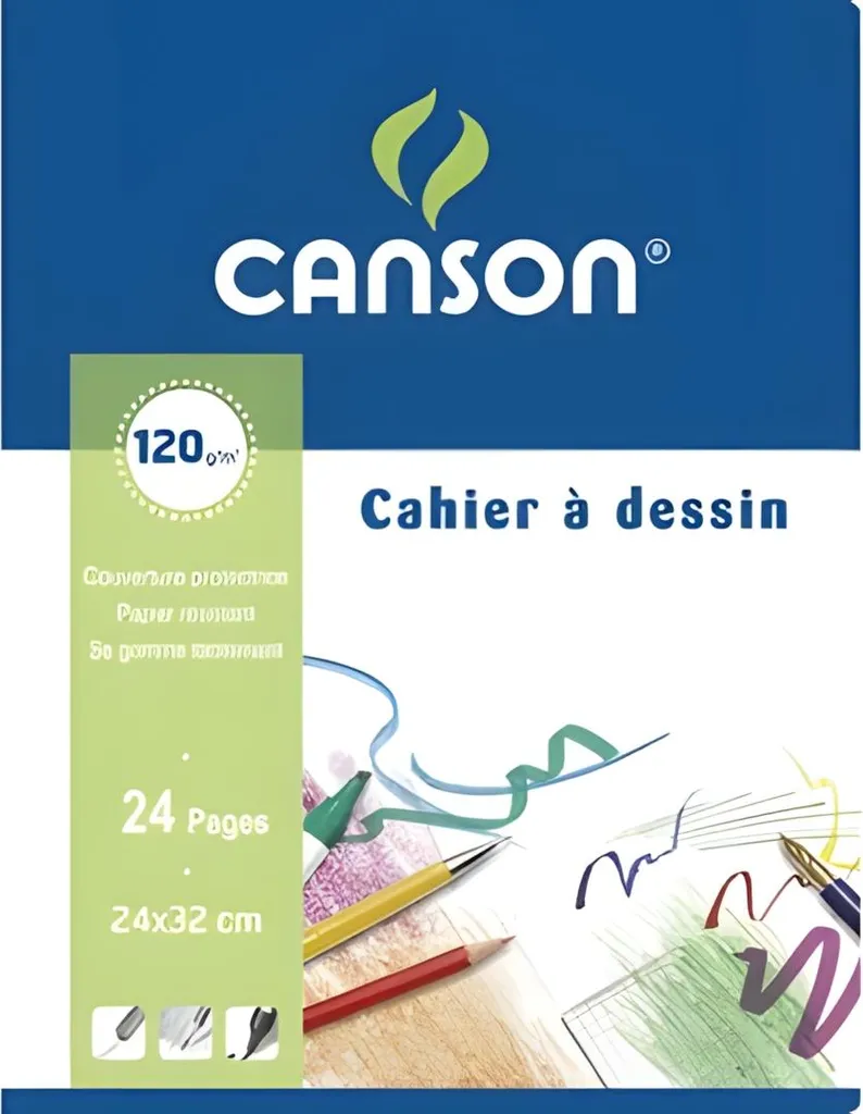 CANSON C400016886 CANSON Zeichenheft, 170 x 220 mm, blanko, 8 Blatt
