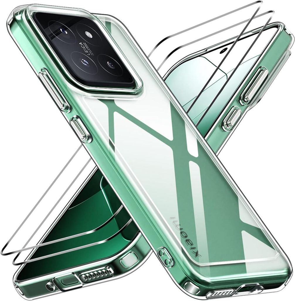 Hülle + 2X Schutzglas für Xiaomi 15 Pro 5G Panzerfolie Full Case 9H Curved Glass
