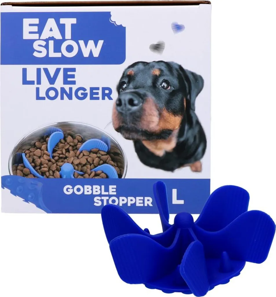 Analisi Tecnica Eat Slow Live Longer Gobble Stopper Blu L | Salute Canina